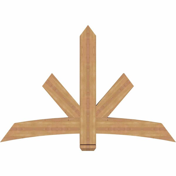 Ekena Millwork Alberta Smooth Timber Gable Bracket, Western Red Cedar, 60"W x 40"H x 3 1/2"D x 5 1/2"F, 16/12 Pitch GBW060X40X0406ALB00SWR - main